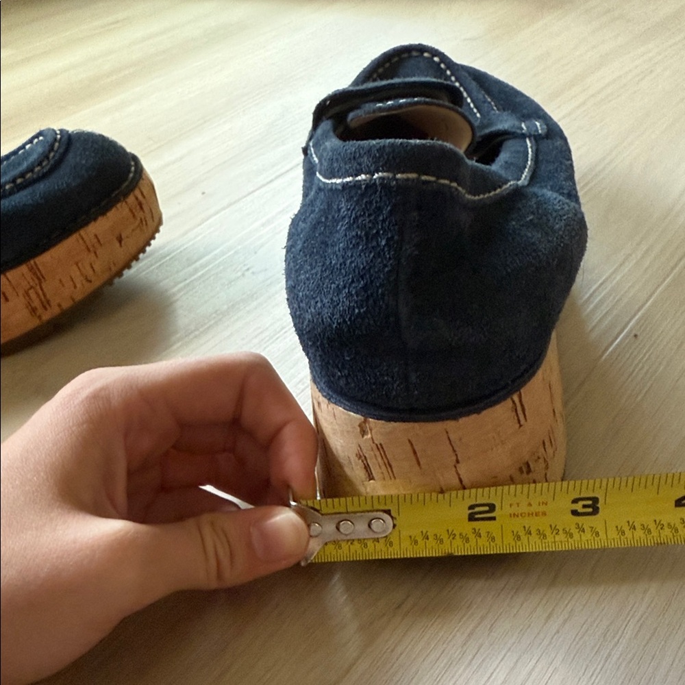 Prada Women's Navy Suede Loafers - Picture 13 of 13